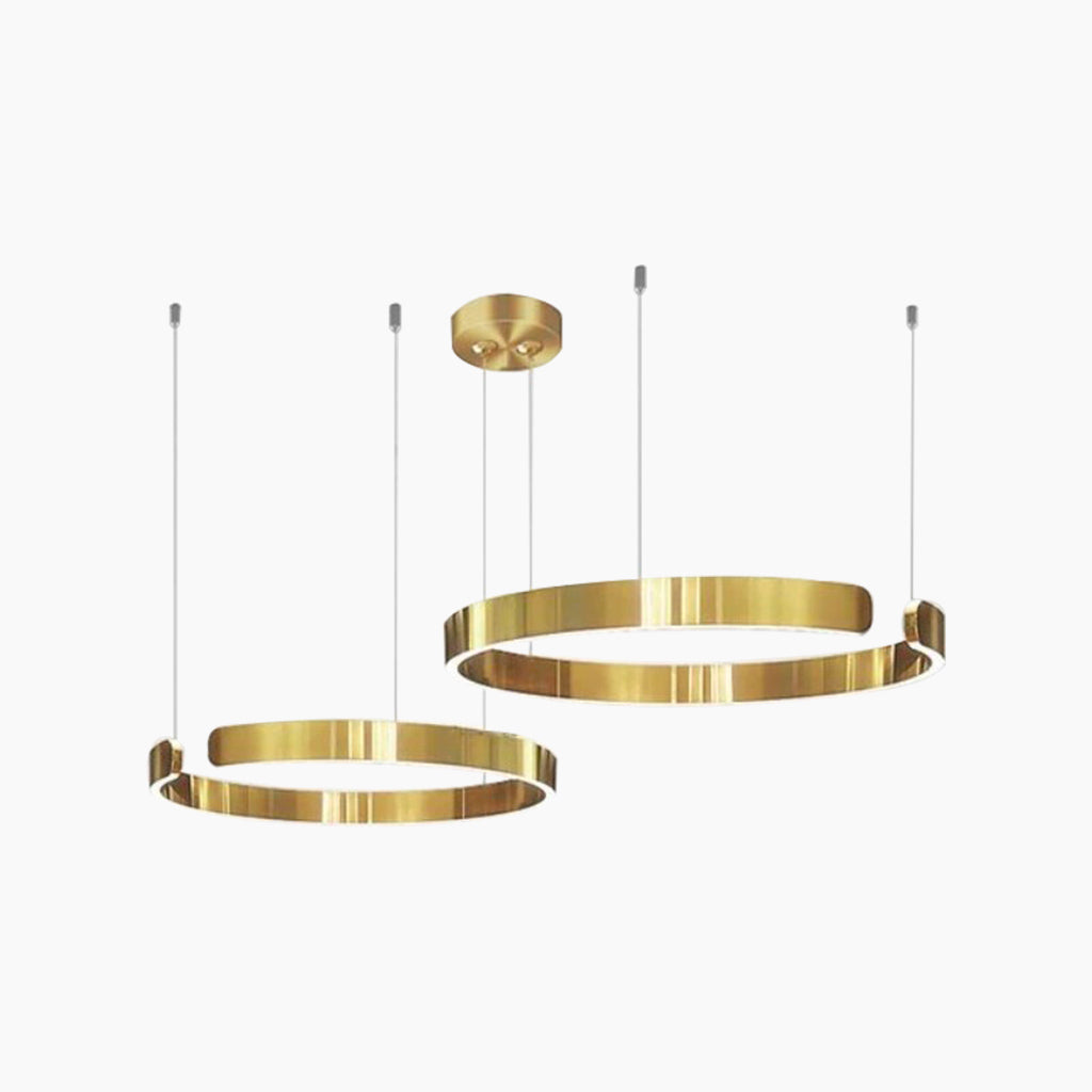 Pendant Light Aluminum Circular LED Chandelier 31.5 in Adjustable Living Room Dining Room Modern Minimalist Ceiling Lamp | Thomler