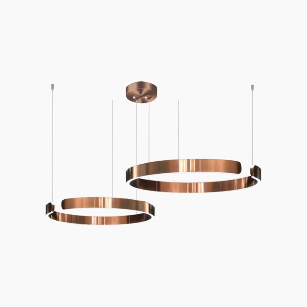 Pendant Light Aluminum Circular LED Chandelier 31.5 in Adjustable Living Room Dining Room Modern Minimalist Ceiling Lamp | Thomler