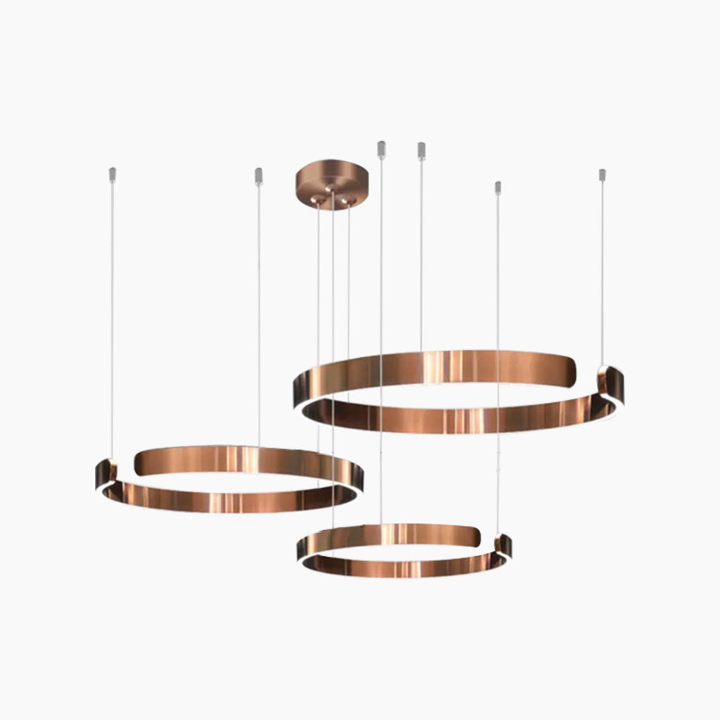 Pendant Light Aluminum Circular LED Chandelier 31.5 in Adjustable Living Room Dining Room Modern Minimalist Ceiling Lamp | Thomler