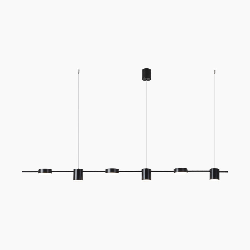 Chandelier Aluminum Linear 27.6 in Multi Light Dimmable Dining Room Kitchen Island Modern LED Ceiling Fixture | Thomler