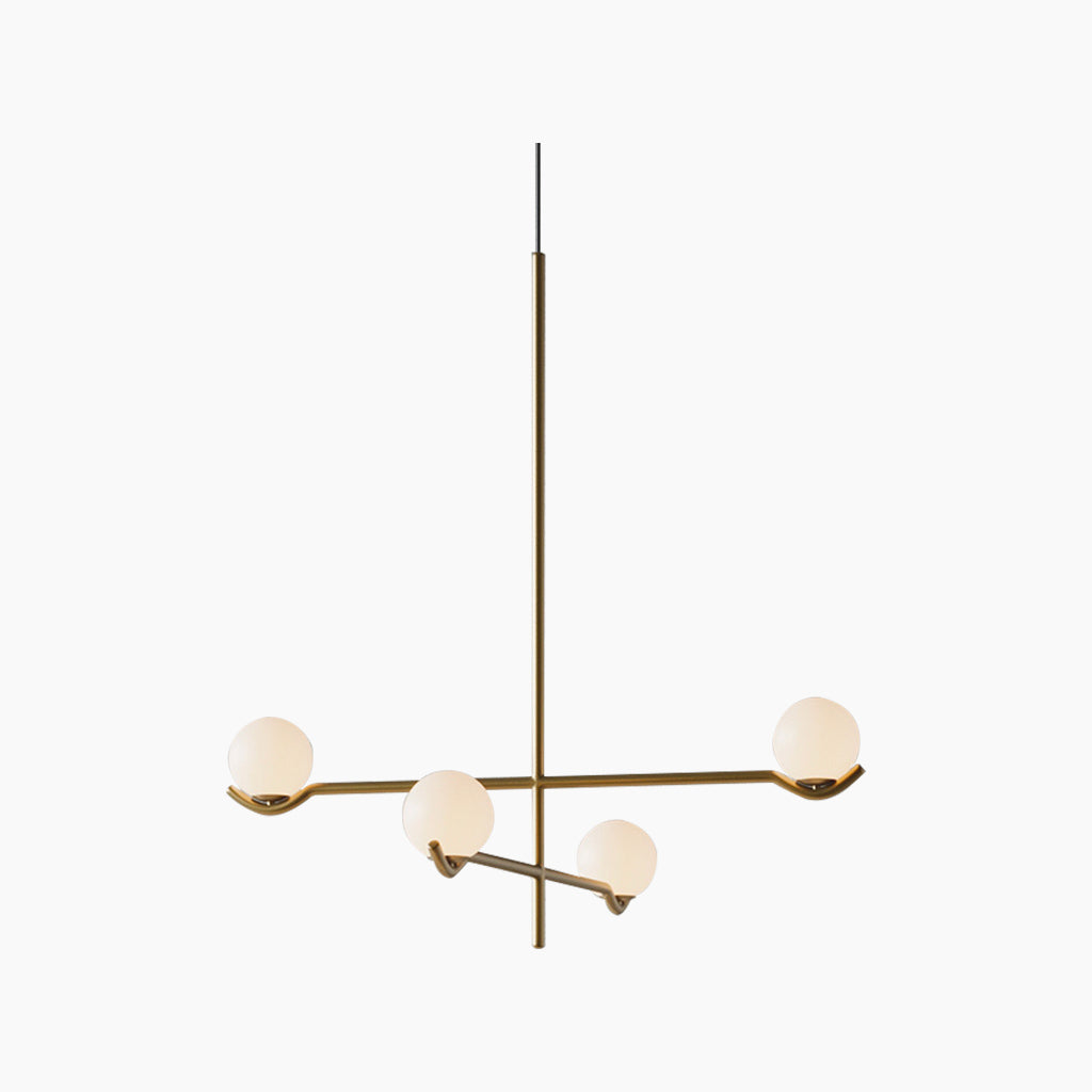 Chandelier Pendant Light Metal 23.6 in Modern Living Room Dining Bedroom Multi Glass Balls | Thomler