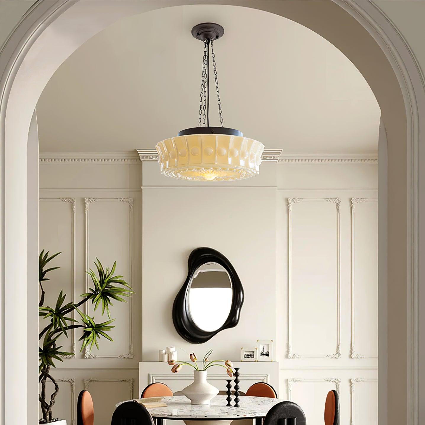 Hanging Ceiling Fixture with Dome Shade and Height-Adjustable Suspension for Kitchen Islands, Breakfast Nooks, Dining Spaces | Thomler