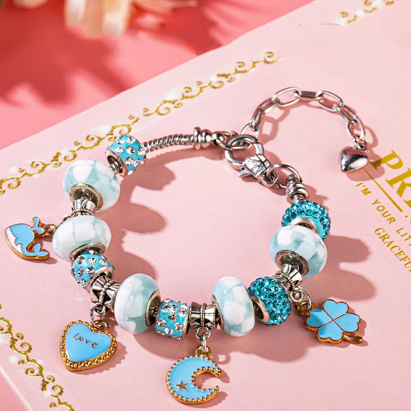 DIY Bracelet Making Kit for Kids – Creative Jewelry Craft Set with Beads & Charms | Thomler