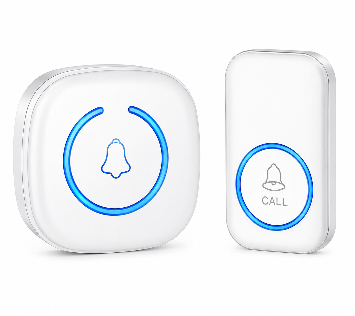 Wireless Doorbell System 984 ft Range 60 Chimes LED Flash Weatherproof Push Button Plug-In Receiver for Home Apartment Multi-Story House | Thomler