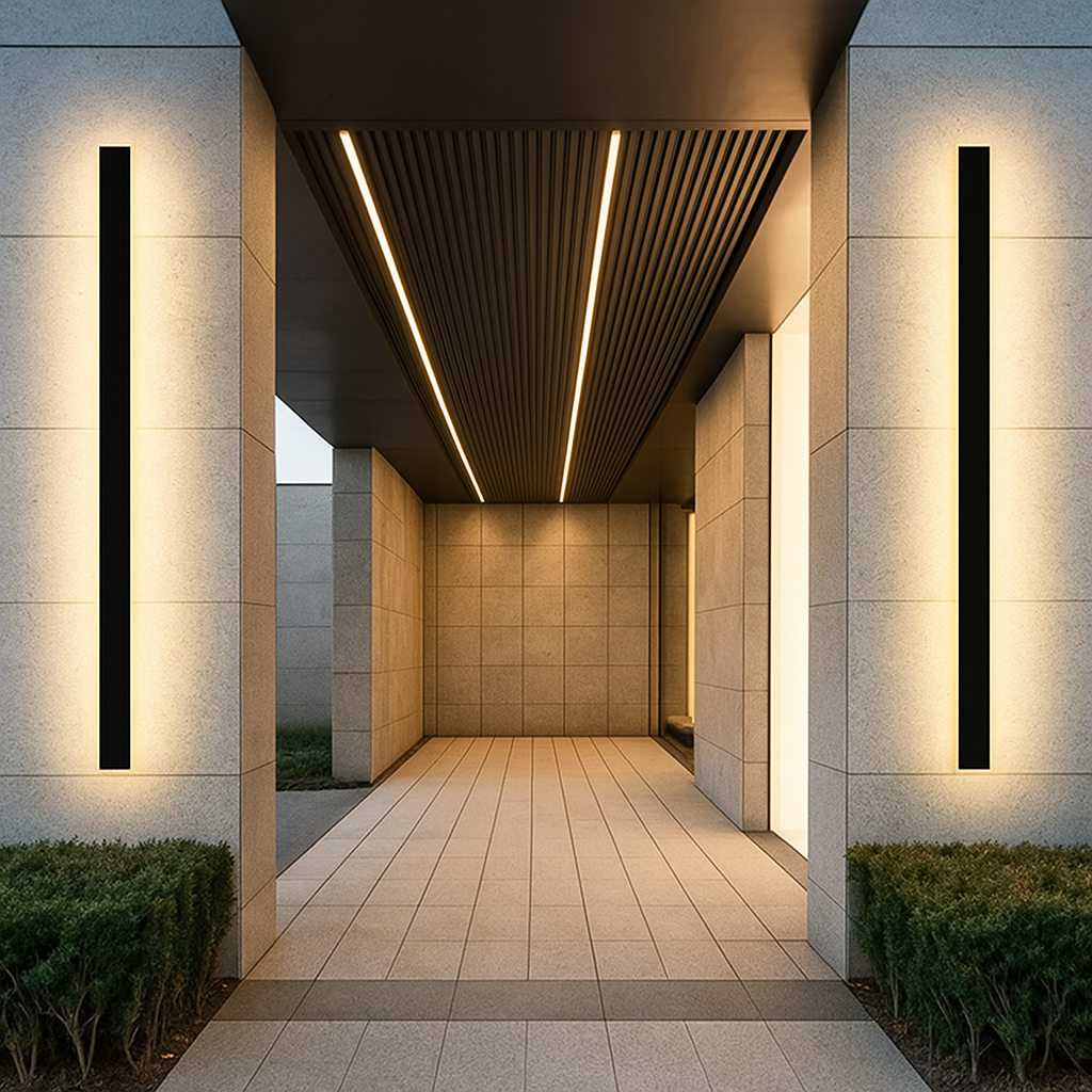 IP65 Weatherproof Rectangular LED Step Light for Outdoor Stairs, Walkways & Entryways – Downcast Pathway Sconce | Thomler