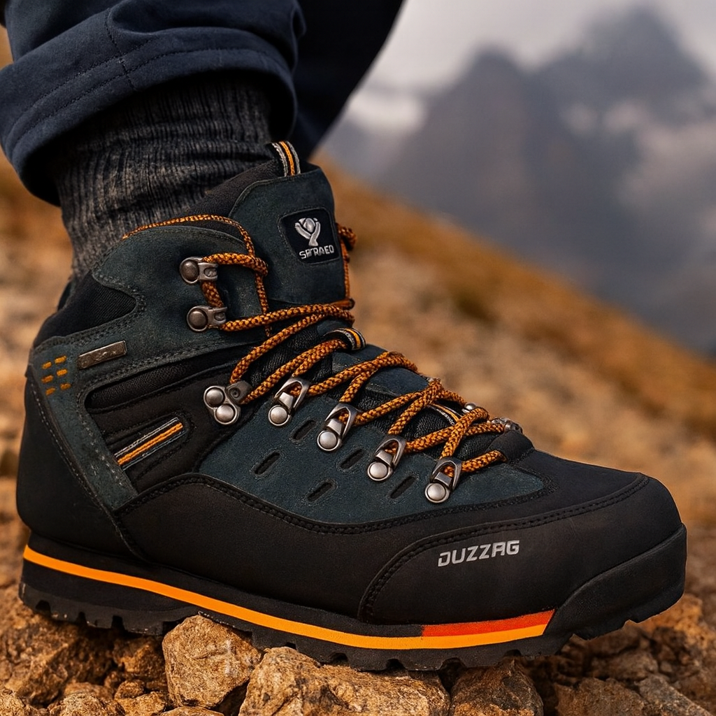 Men's Waterproof Hiking Boots with Non-Slip Rubber Sole – Mid-Ankle Trekking Shoes for Winter Trail Walking, Outdoor Adventures & Mountain | Thomler