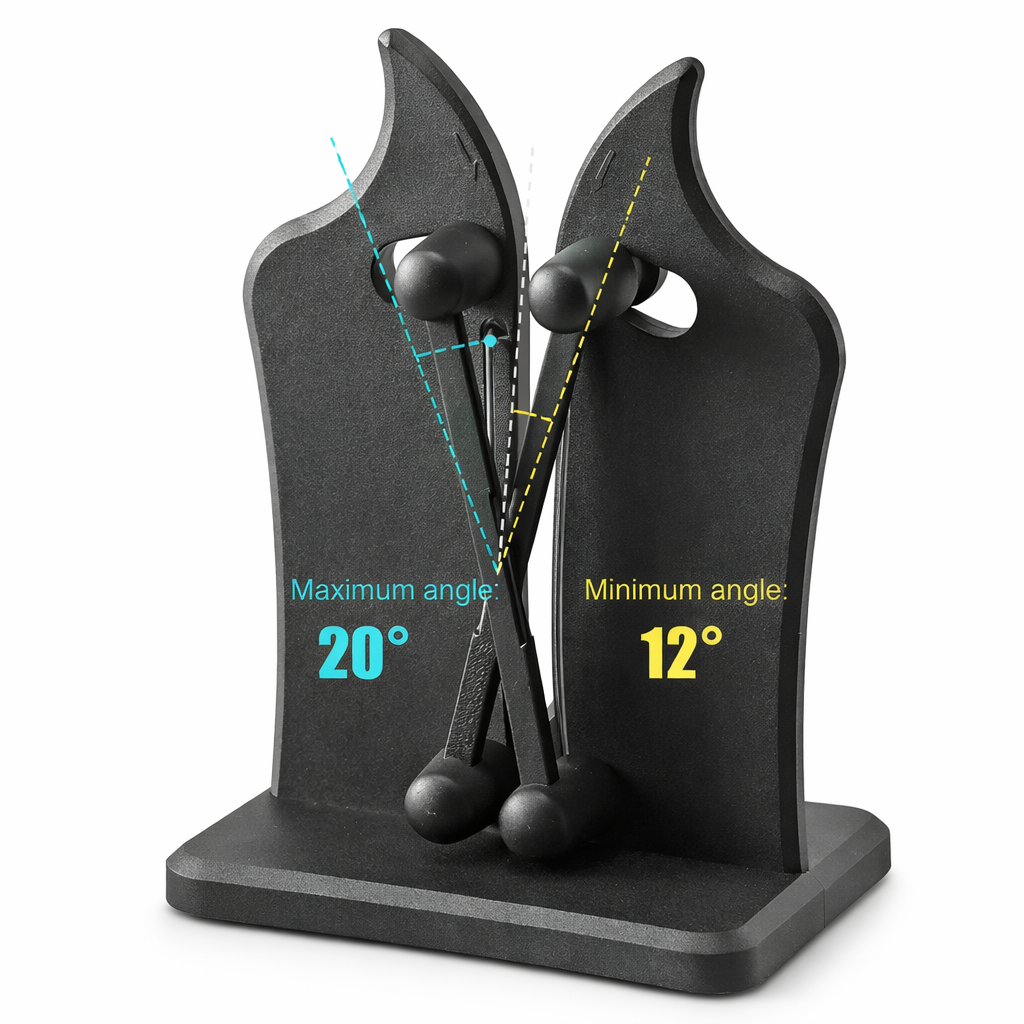 Dual-Stage Blade Sharpener for Straight & Serrated Kitchen Knives – Tungsten Carbide Honing Tool | Thomler