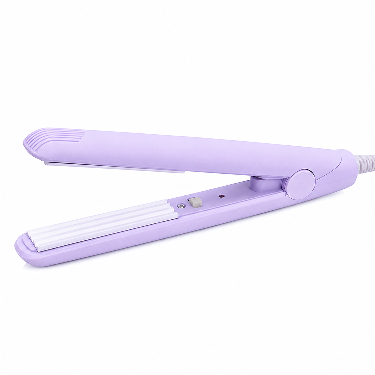 Compact Ceramic Hair Straightener & Curling Iron 2-in-1 – 375°F Constant Heat, Travel-Size 6.5 in for Curls & Sleek Hair, Bangs & Touch-Ups | Thomler