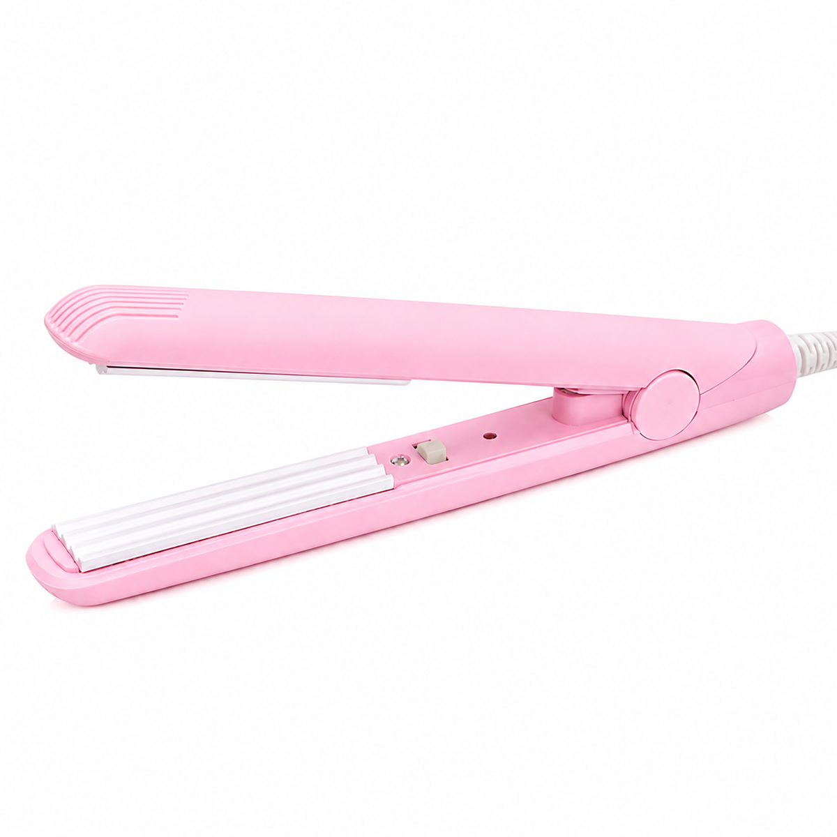 Compact Ceramic Hair Straightener & Curling Iron 2-in-1 – 375°F Constant Heat, Travel-Size 6.5 in for Curls & Sleek Hair, Bangs & Touch-Ups | Thomler