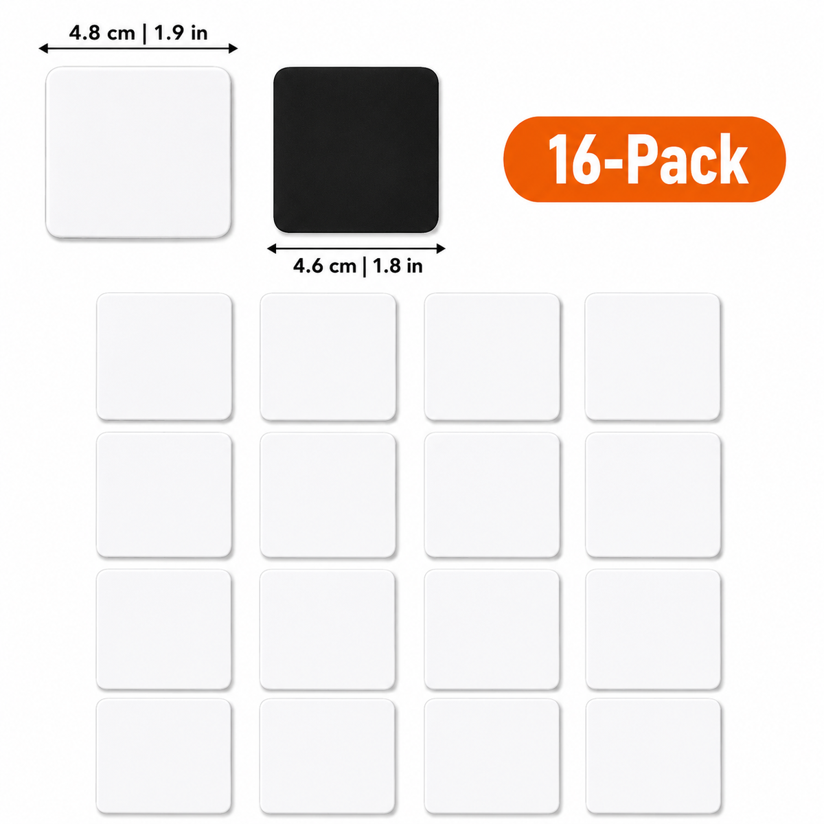 DIY Photo Fridge Magnets – Clear Acrylic Blank Magnet Set for Custom Pictures & Keepsakes – Round, Square & Rounded Edges – 9 or 16 Pack | Thomler