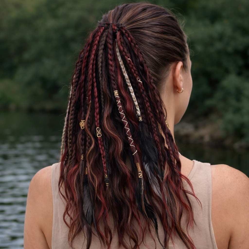 Boho Hair Extension Ponytail with Beads & Shells – Instant Festival Look for Women | Thomler