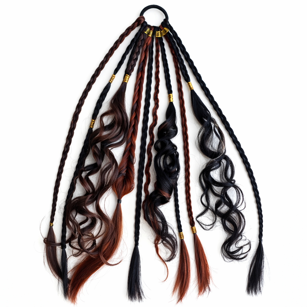 Boho Hair Extension Ponytail with Beads & Shells – Instant Festival Look for Women | Thomler
