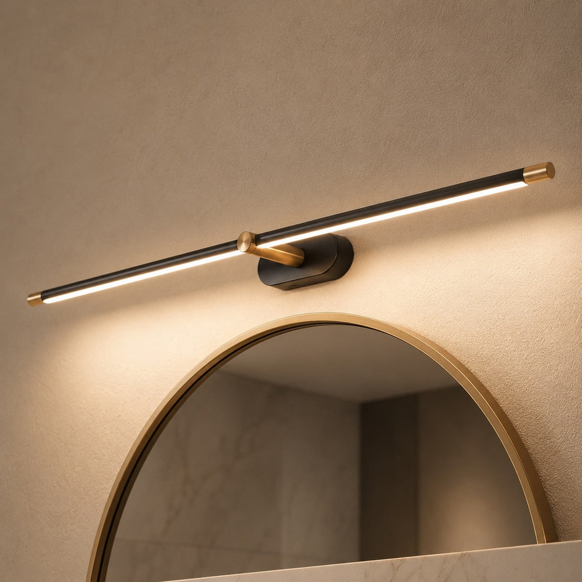 Hardwired LED Vanity Bar Light – Adjustable Metal Bathroom Mirror Fixture for Modern Homes | Thomler