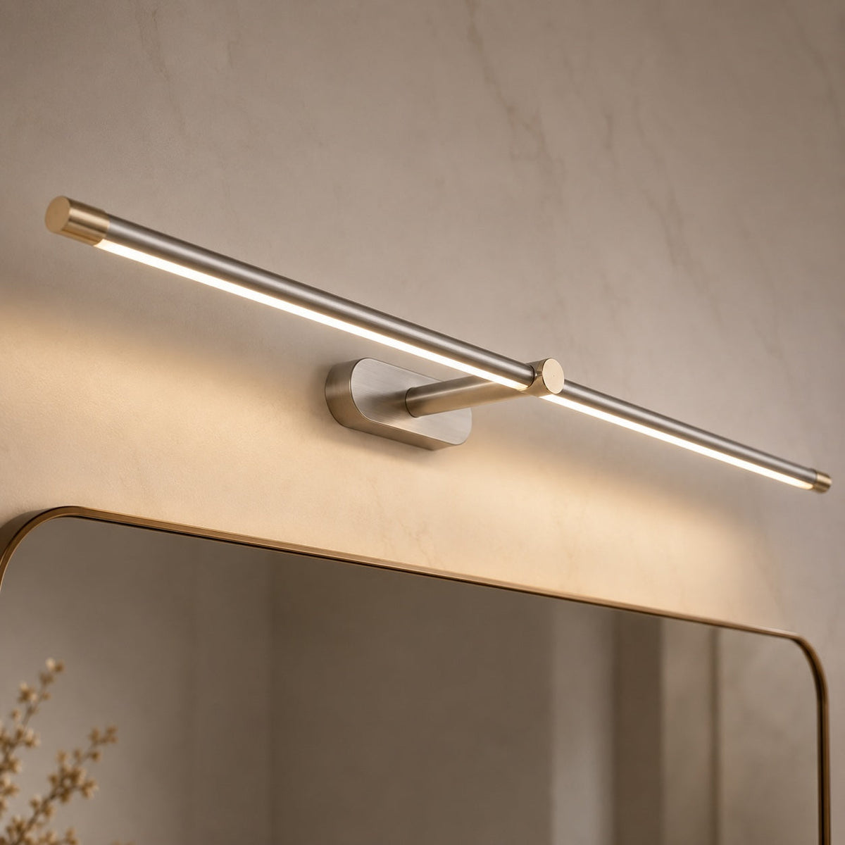 Hardwired LED Vanity Bar Light – Adjustable Metal Bathroom Mirror Fixture for Modern Homes | Thomler