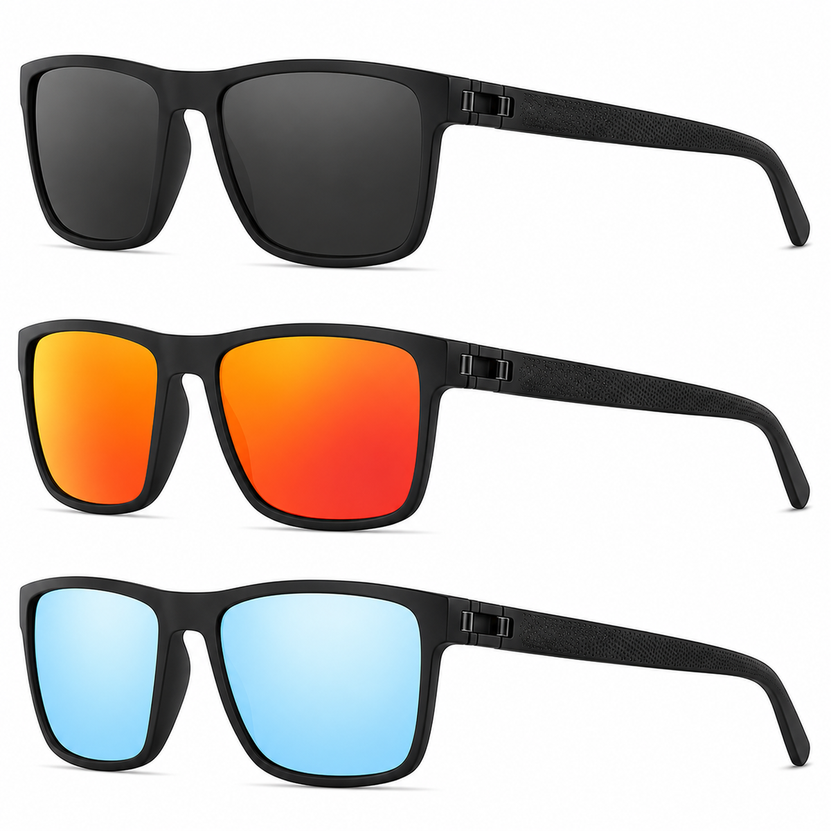 UV400 Polarized Sunglasses 3-Pack for Driving Glare Reduction Day Night Vision Protection Men Women | Thomler