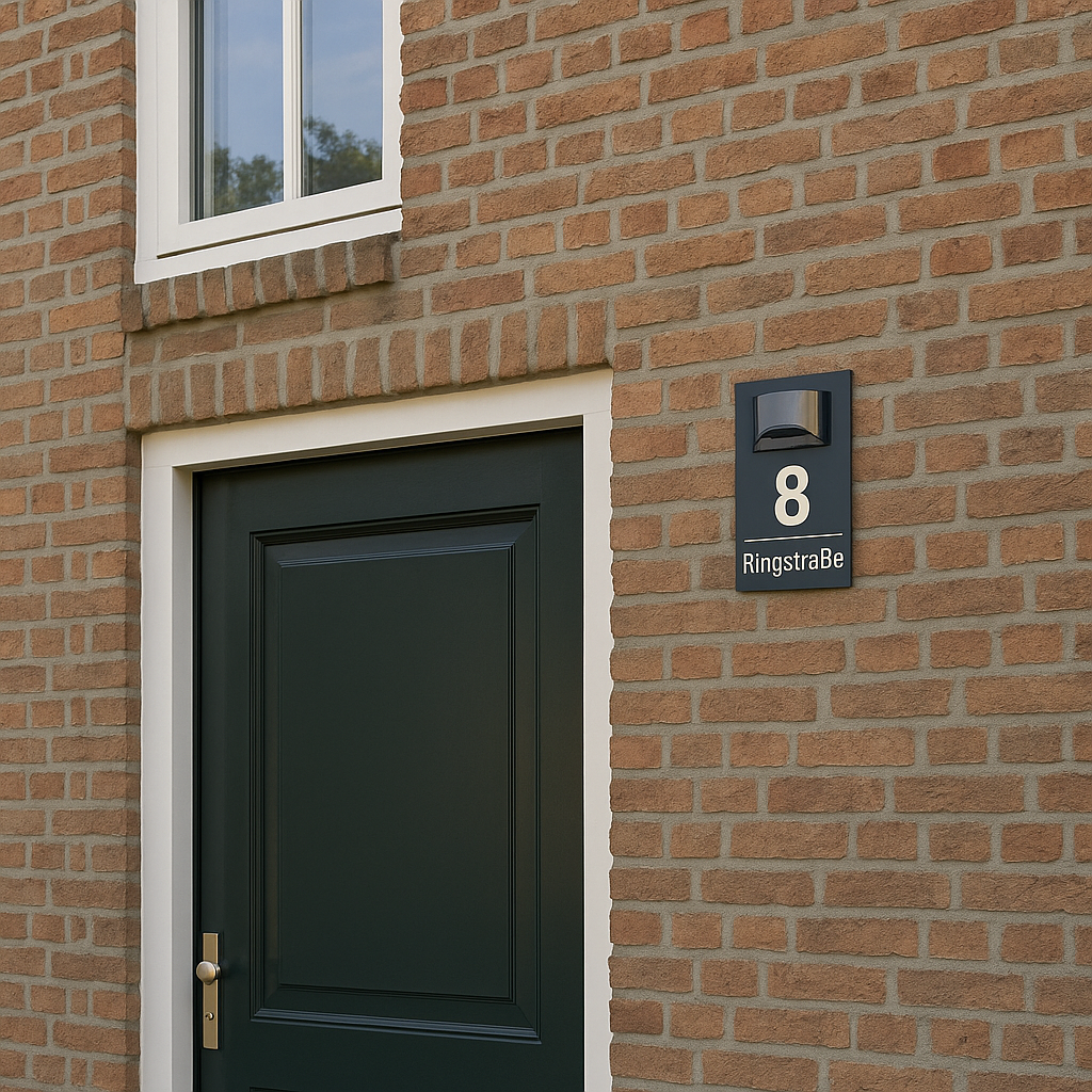 GlowSign - Personalisierte Hausnummer - mit Solarenergie beleuchtet | 50% RABATT