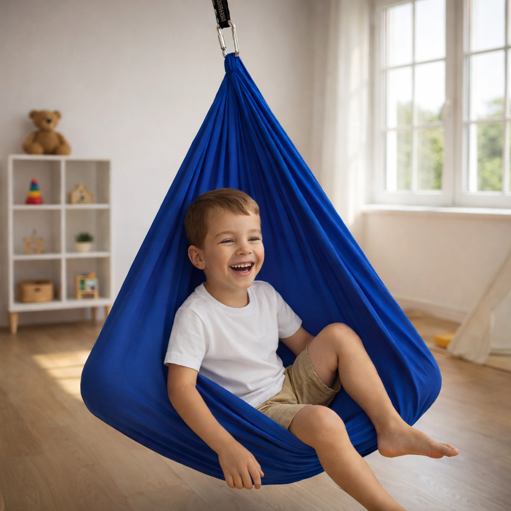 Sensory Swing Weather Resistant Textile 100.0 x 280.0 cm Indoor Outdoor Relaxation Hanging Cocoon Seat For Children Adults | Thomler