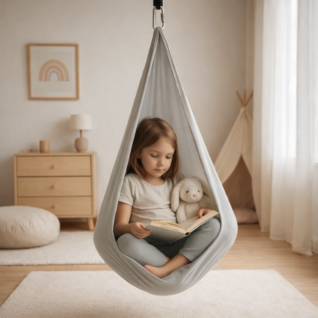 Sensory Swing Weather Resistant Textile 100.0 x 280.0 cm Indoor Outdoor Relaxation Hanging Cocoon Seat For Children Adults | Thomler