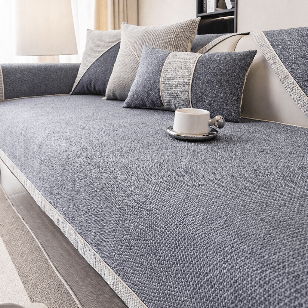 Quilted Stay-Put Furniture Throw with Latex Grip – Mix-and-Match Protection for Couch Seats, Backs & Arms | Thomler
