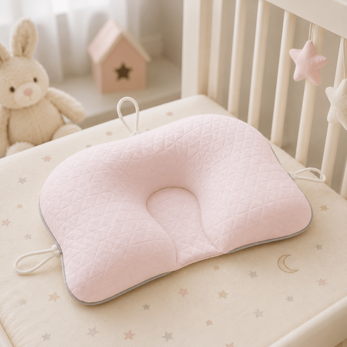 Breathable Baby Head Support Pillow – Soft Ergonomic Cushion for Infant Comfort & Restful Sleep | Thomler