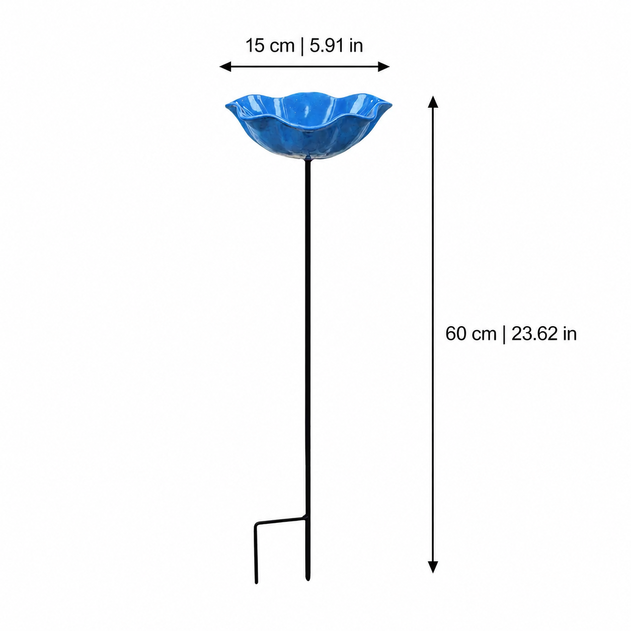 Flower-Shaped Bird Bath & Bee Watering Station Garden Stake for Hummingbirds Butterflies Pollinators Backyard Decor | Thomler