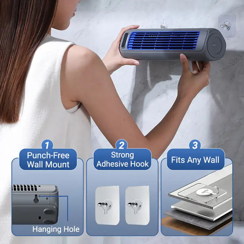 Personal Desktop Air Cooler with Three Fan Speeds for Office, Bedroom & Travel | USB Rechargeable Compact Cooling Fan | Thomler