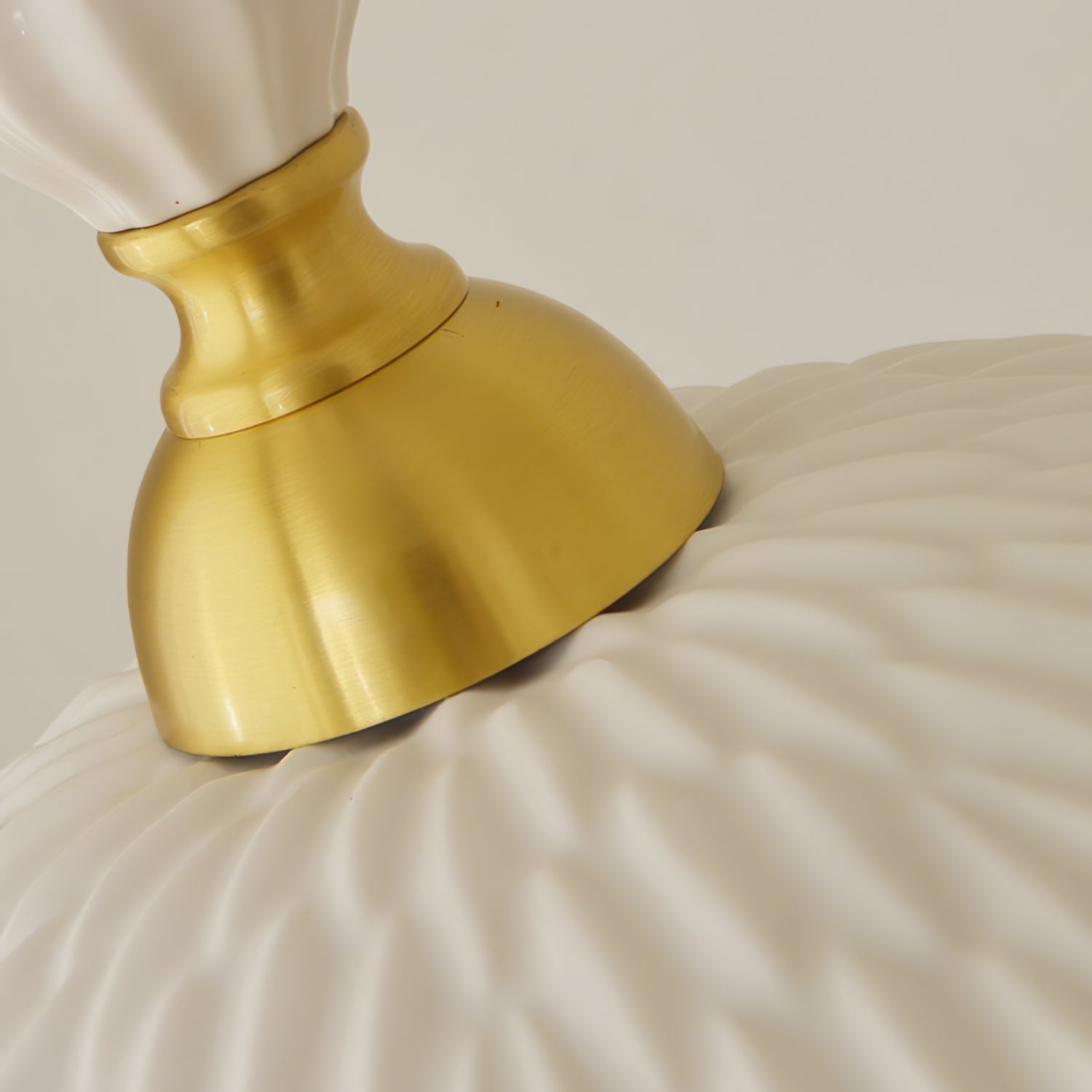Pendant Lamp Ceramic 9.4 in White Indoor Ceiling Light Adjustable Brass Accents Modern Dining Room Kitchen Lighting | Thomler