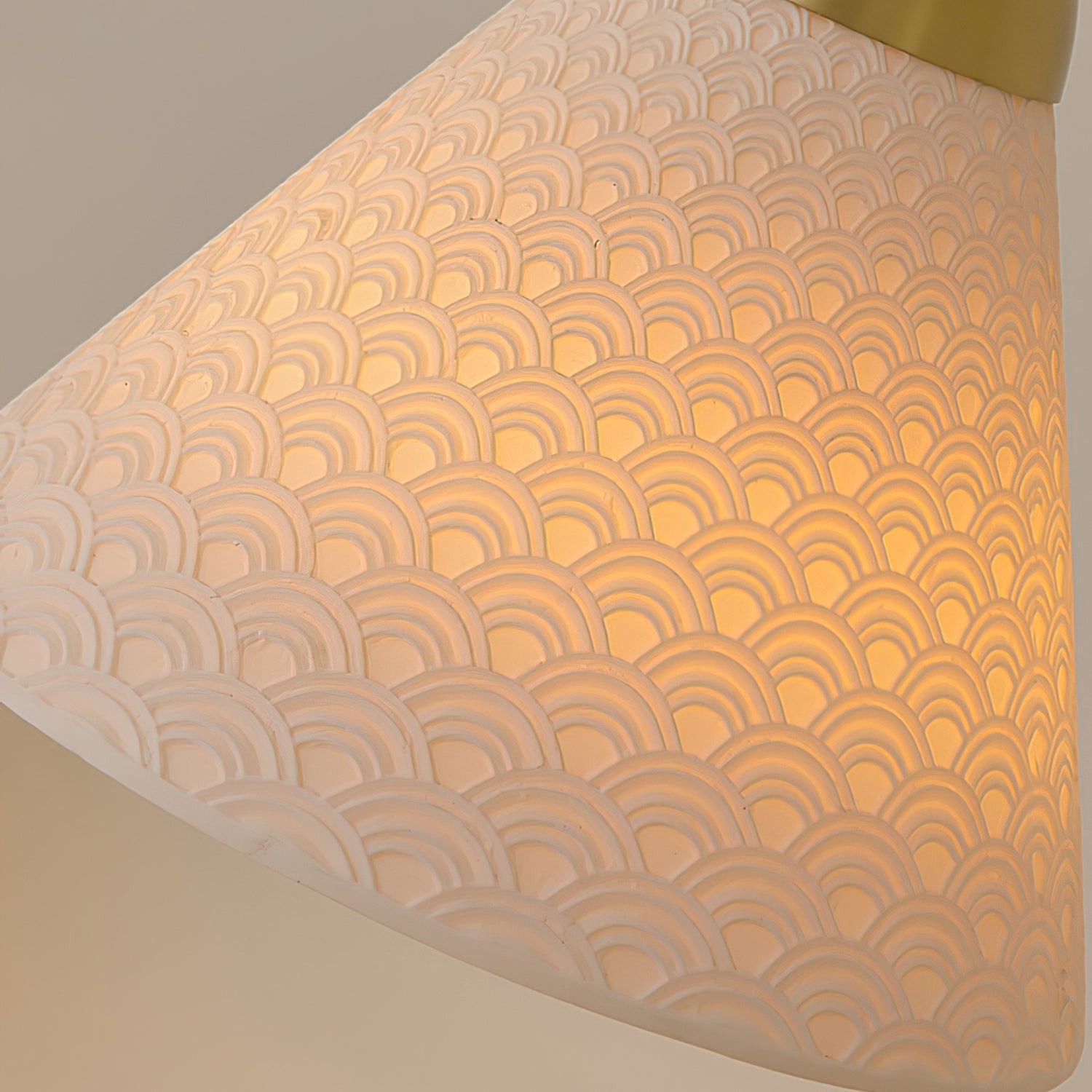 Pendant Lamp Ceramic 9.4 in White Indoor Ceiling Light Adjustable Brass Accents Modern Dining Room Kitchen Lighting | Thomler