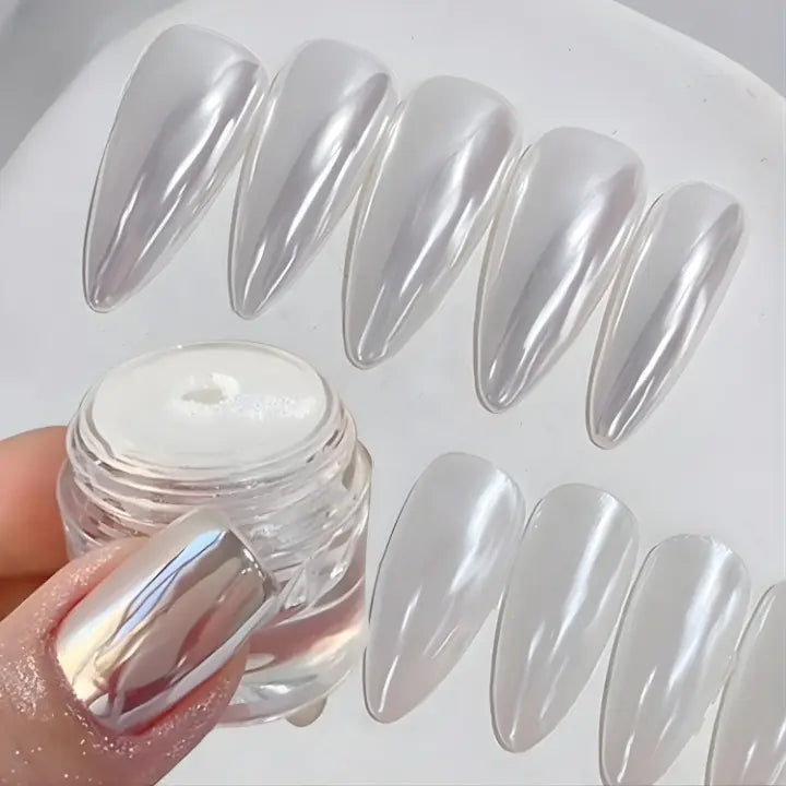 Nagelpulver Chrom Silber – Verwandelt jeden Lack in glänzendes Spiegelfinish