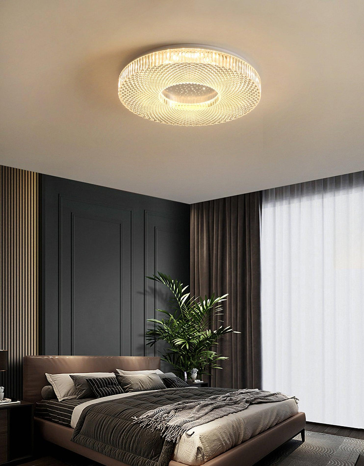 Modern LED Flush Mount Ceiling Light with Acrylic Shade – Gold or White Finish | Thomler