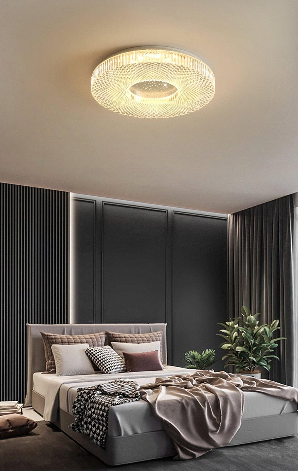 Modern LED Flush Mount Ceiling Light with Acrylic Shade – Gold or White Finish | Thomler