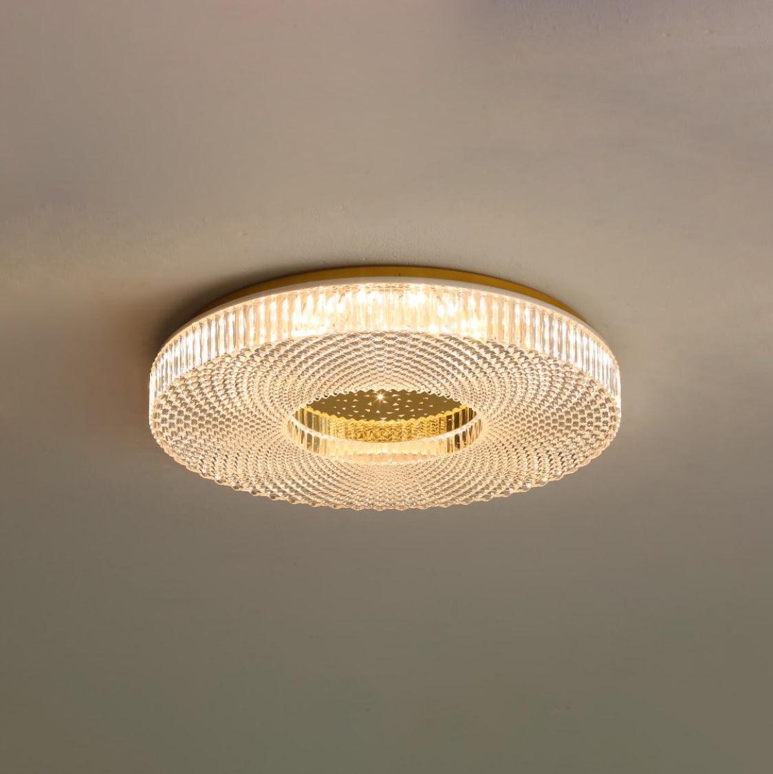 Modern LED Flush Mount Ceiling Light with Acrylic Shade – Gold or White Finish | Thomler
