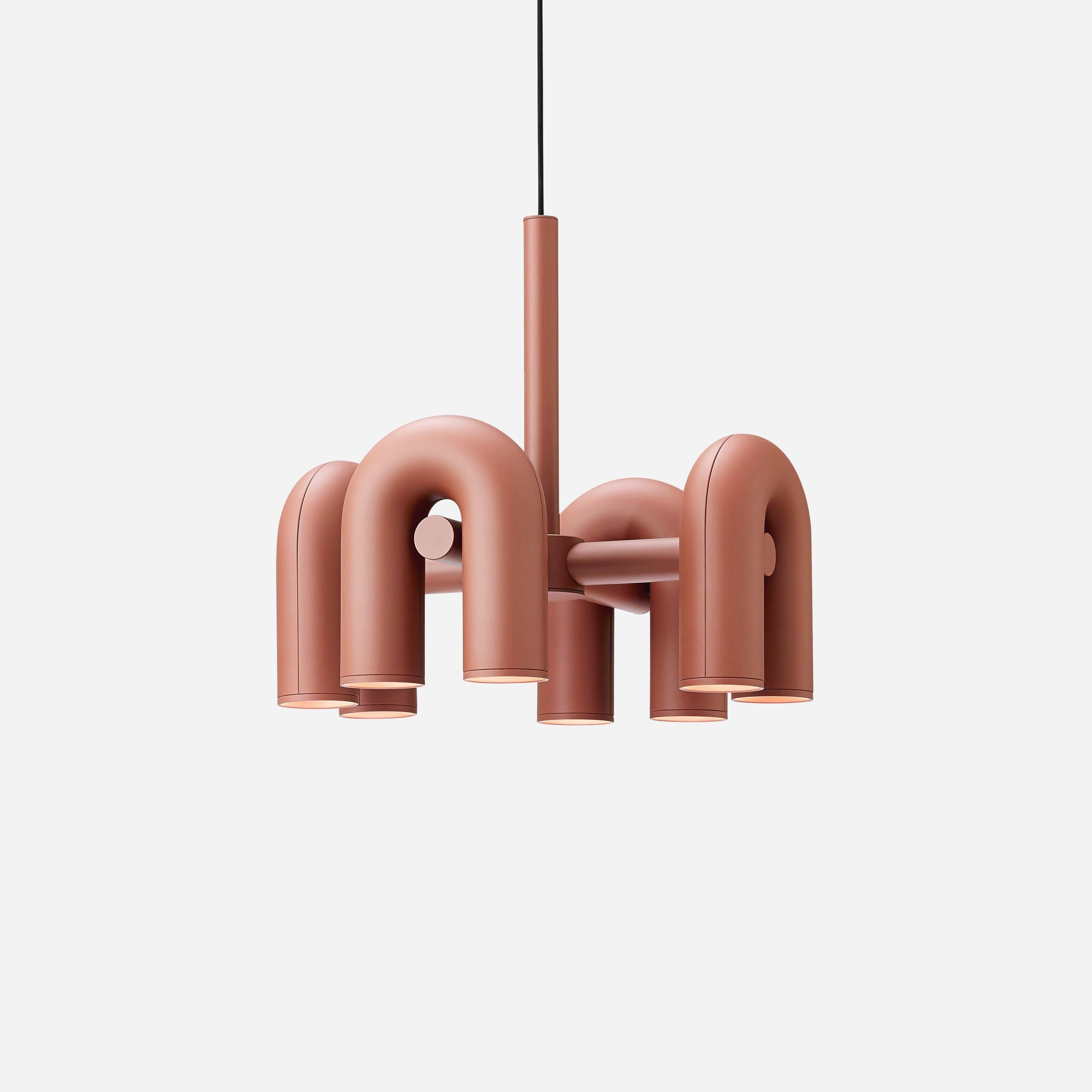 Aluminum U-Shape LED Chandelier 39.4 in Adjustable Ceiling Indoor Lighting Modern Modular Fixture for Living Room Dining Room Bedroom | Thomler