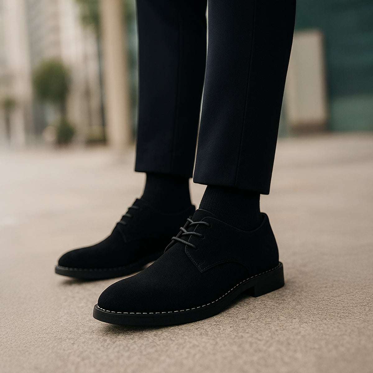 Men's Laced Suede Oxfords – Versatile Dress Shoes for Work, Events & Weekend Wear | Thomler