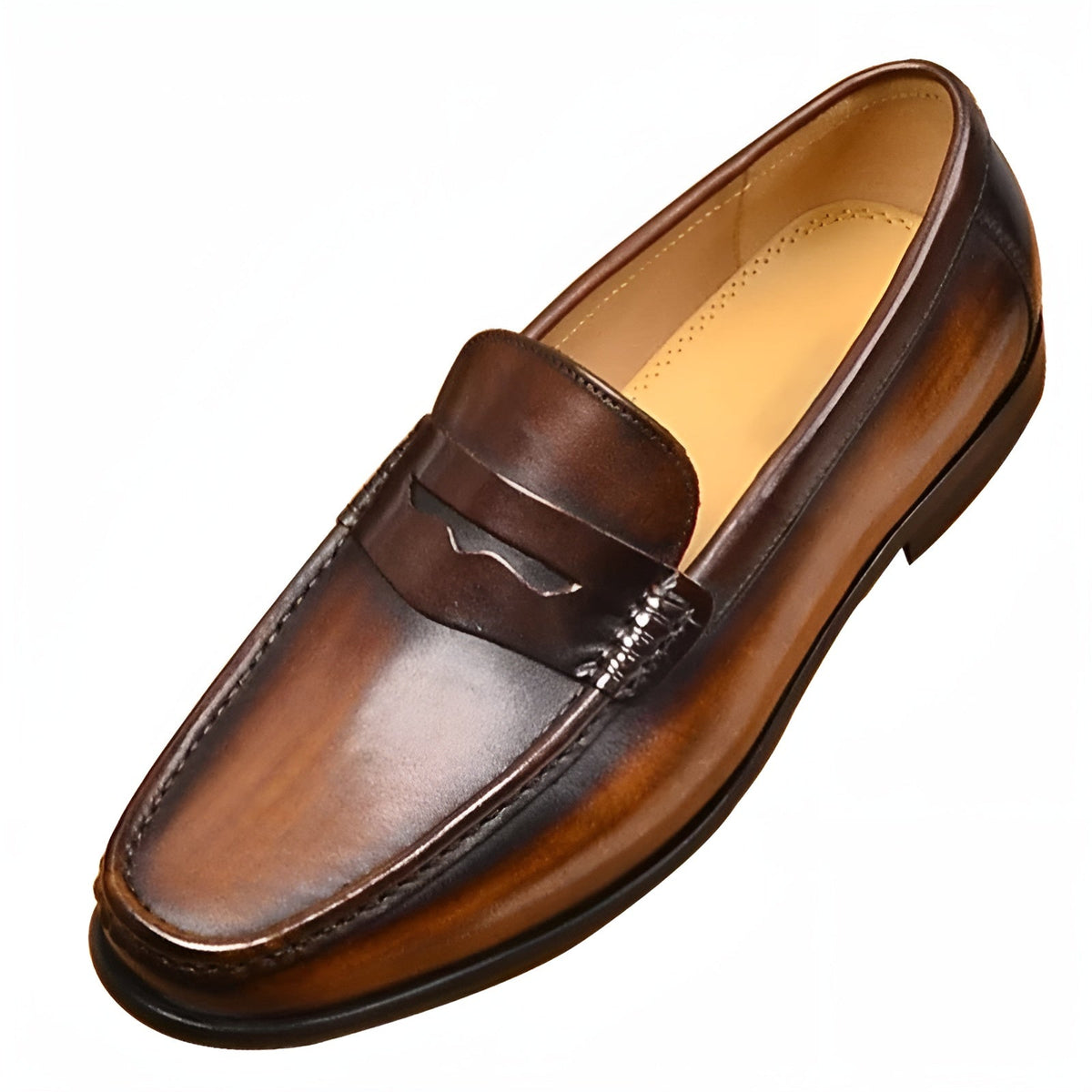 Leather Penny Loafer Shoes for Men – Professional Dress Shoes with Moc Toe & Easy Slip-On Style for Work, Office & Formal Events | Thomler