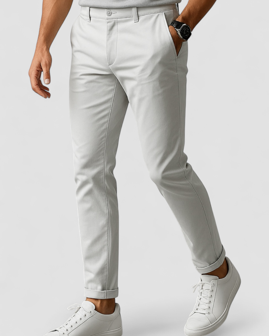 Men's Tailored Dress Pants – Streamlined Silhouette with Modern Waistband Design | Thomler