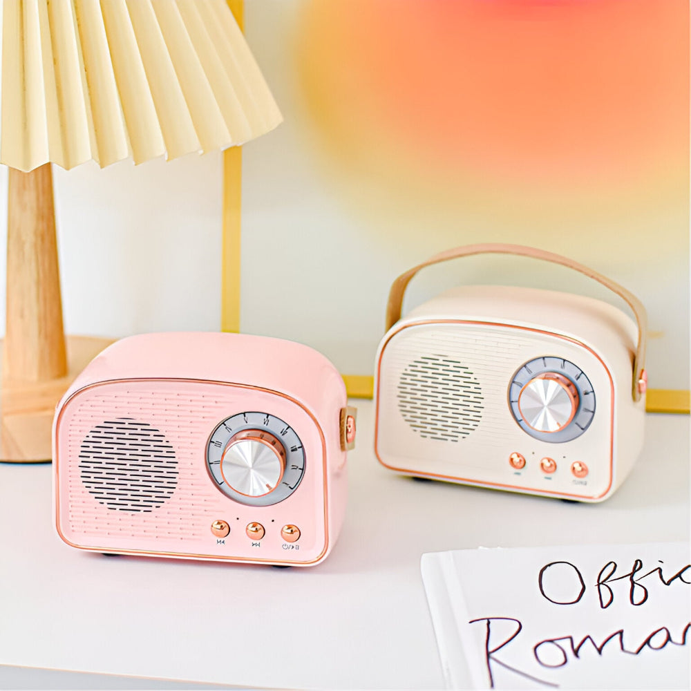 Speaker Retro Style Wireless Bluetooth Desktop Audio Mint Green Bedroom Bedside Music Player | Thomler