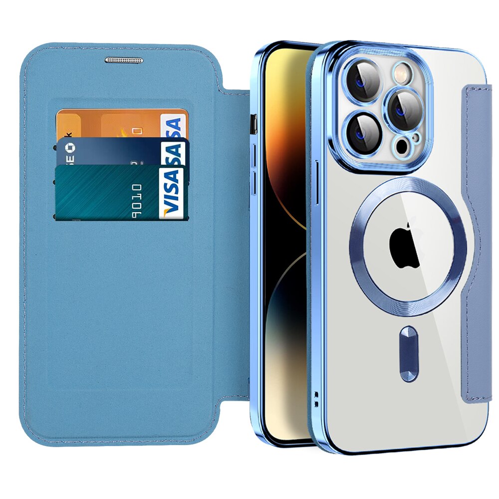 Transparent Card Holder iPhone Case with MagSafe Magnetic Wallet & RFID Protection for 12 13 14 15 16 17 Pro Max Air Plus | Thomler