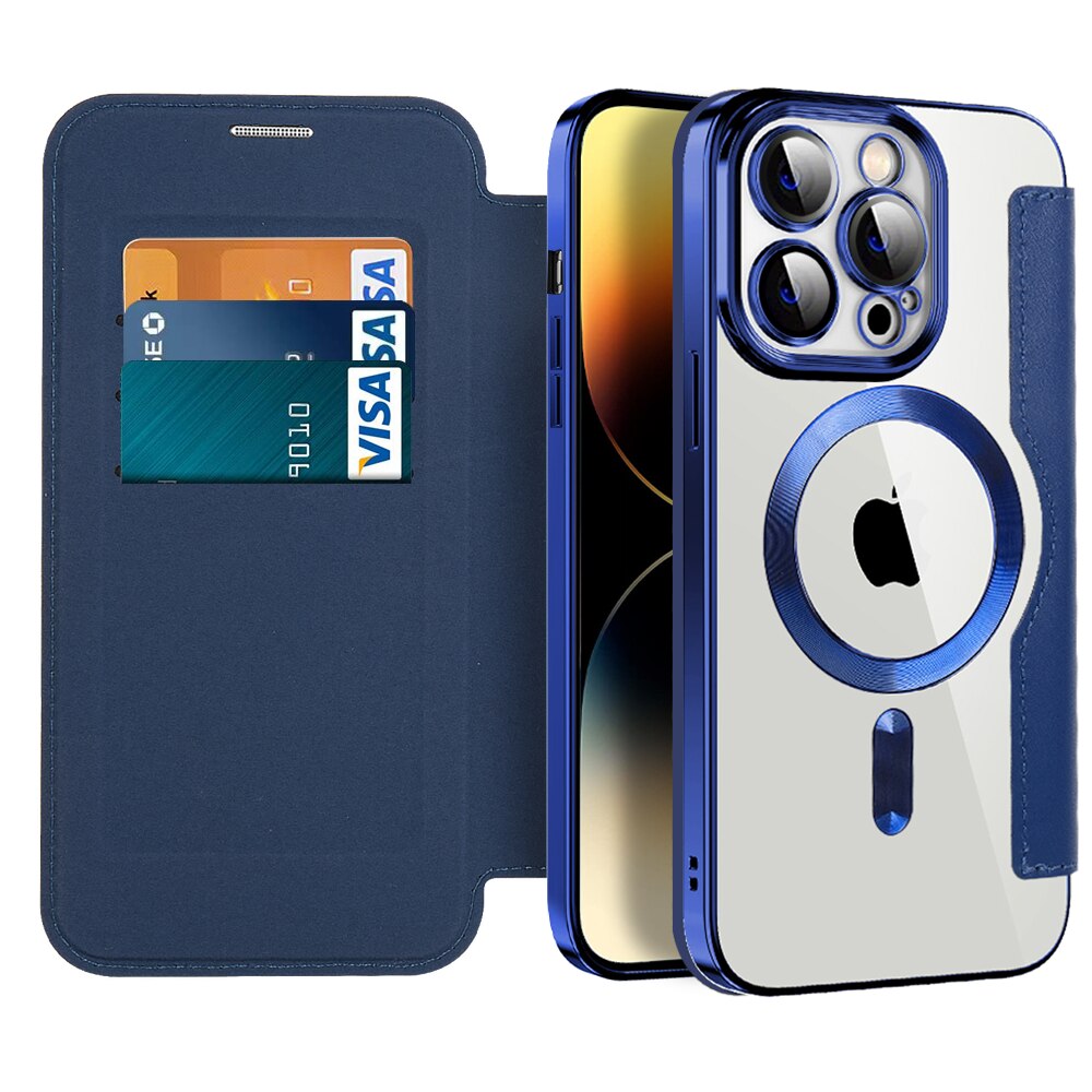 Transparent Card Holder iPhone Case with MagSafe Magnetic Wallet & RFID Protection for 12 13 14 15 16 17 Pro Max Air Plus | Thomler