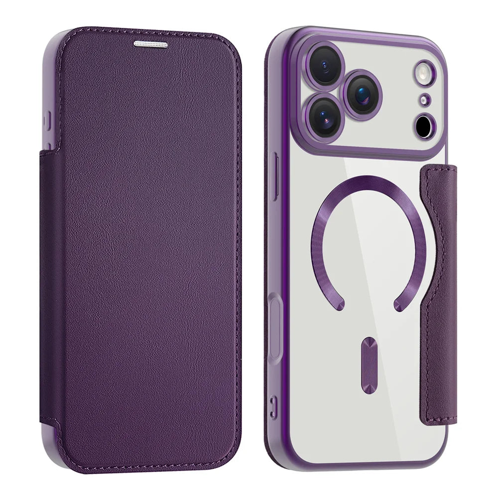 Transparent Card Holder iPhone Case with MagSafe Magnetic Wallet & RFID Protection for 12 13 14 15 16 17 Pro Max Air Plus | Thomler