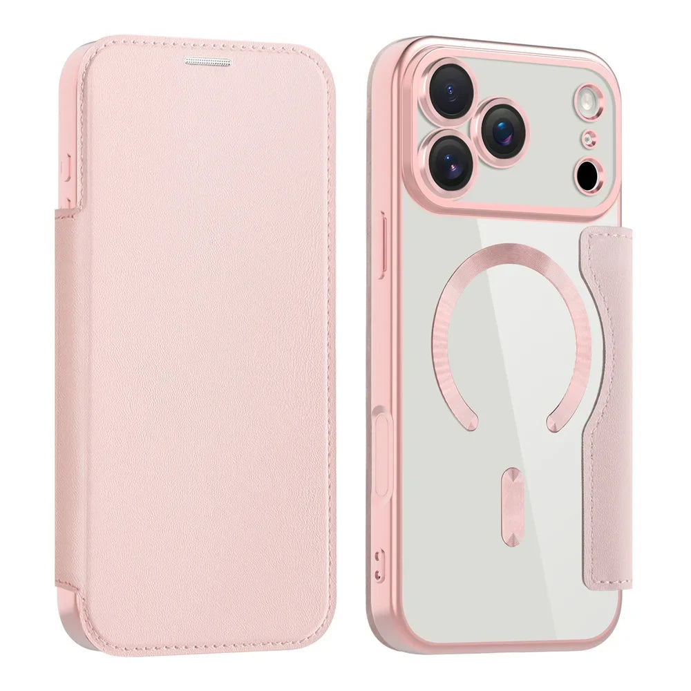 Transparent Card Holder iPhone Case with MagSafe Magnetic Wallet & RFID Protection for 12 13 14 15 16 17 Pro Max Air Plus | Thomler