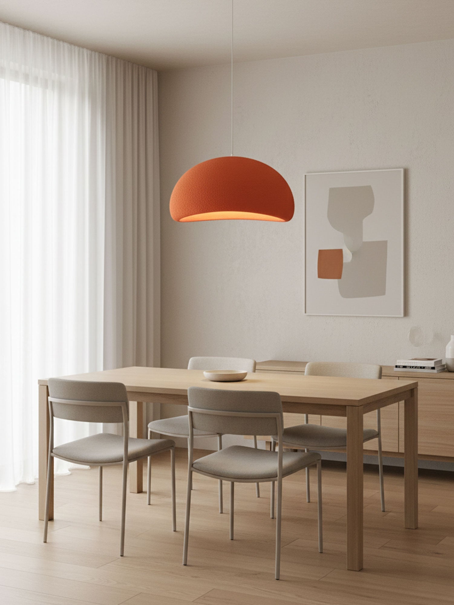 Khmara Pendant Light LED 11.8 in Grey Indoor Ceiling Lamp Adjustable Hanging | Thomler