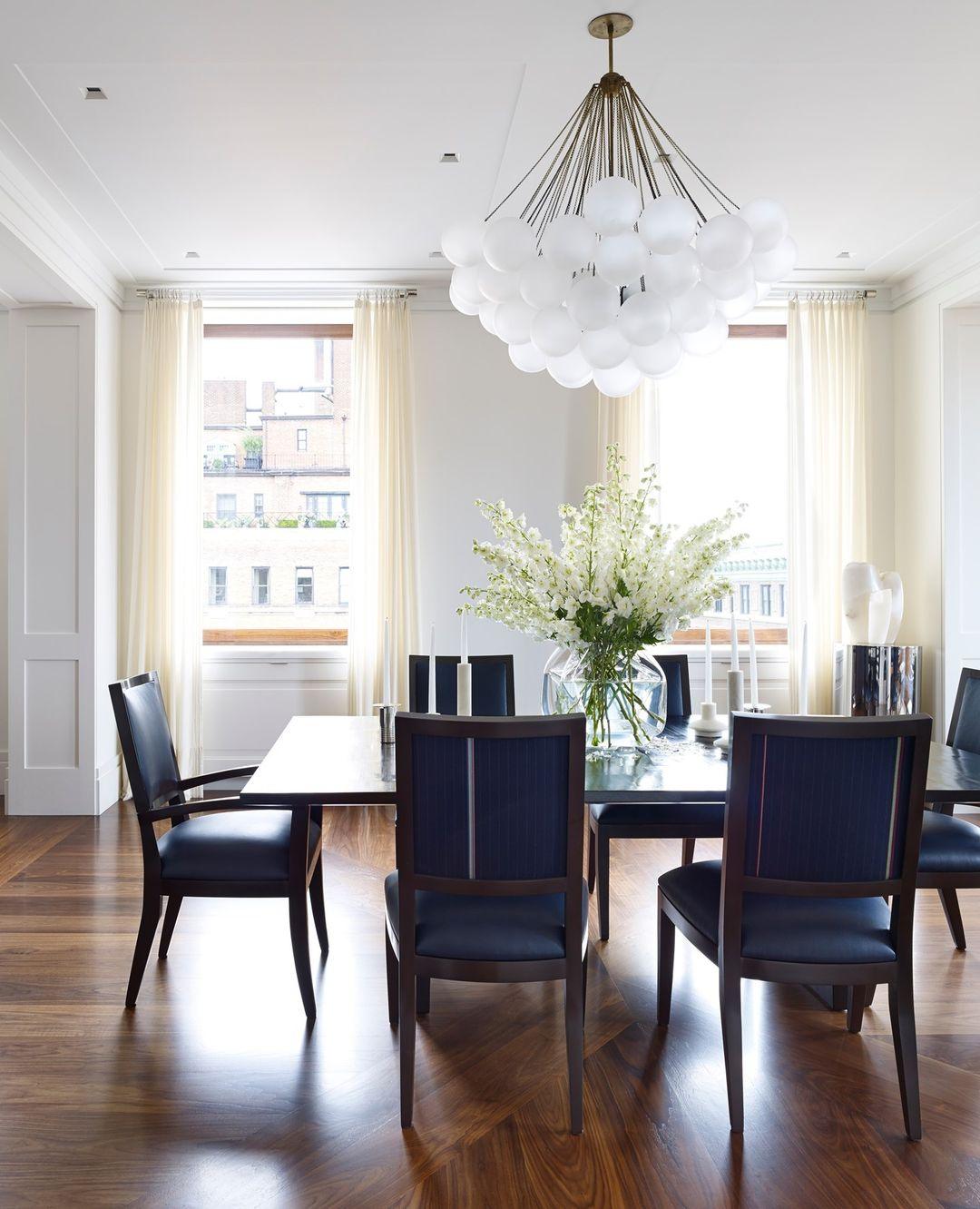 Frosted Glass Orb Chandelier 15.8 in x 33.5 in Indoor Ceiling Light 19-73 Heads Adjustable Modern Dining Room Living Room Pendant Fixture | Thomler
