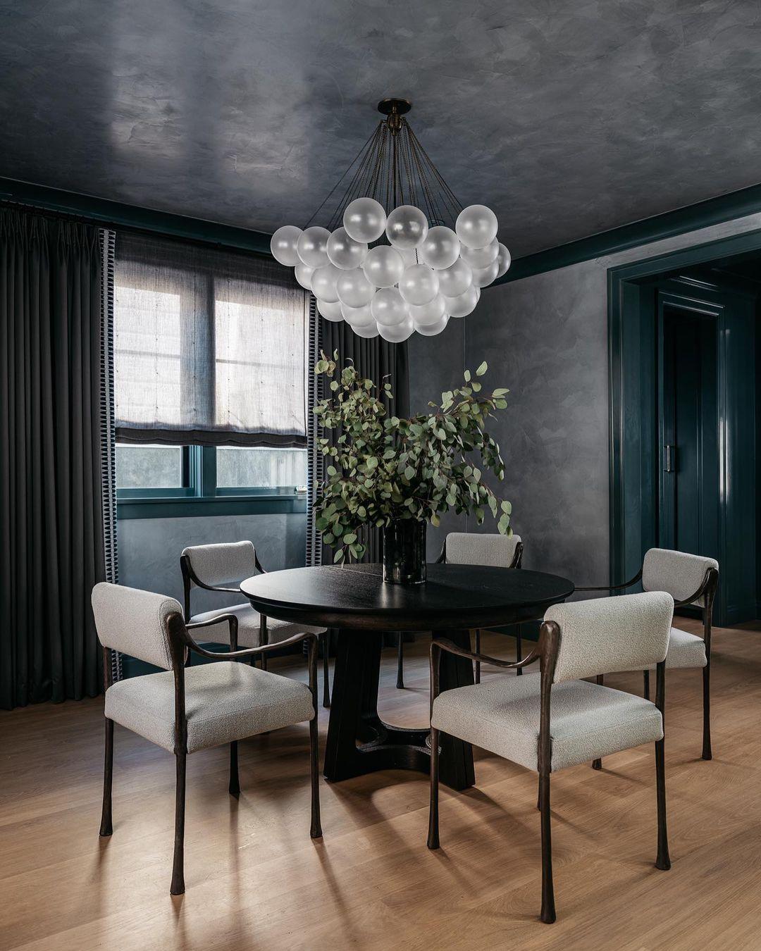 Frosted Glass Orb Chandelier 15.8 in x 33.5 in Indoor Ceiling Light 19-73 Heads Adjustable Modern Dining Room Living Room Pendant Fixture | Thomler
