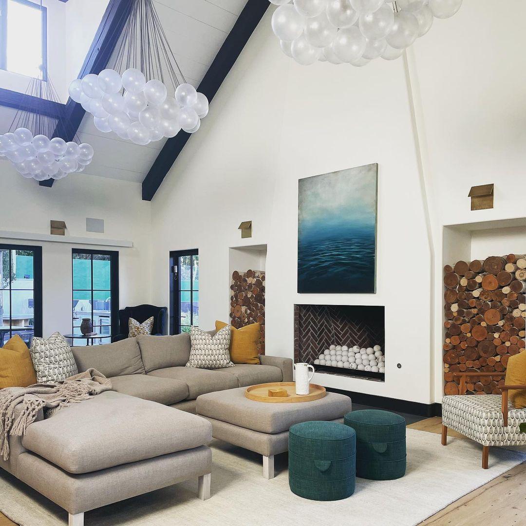 Frosted Glass Orb Chandelier 15.8 in x 33.5 in Indoor Ceiling Light 19-73 Heads Adjustable Modern Dining Room Living Room Pendant Fixture | Thomler