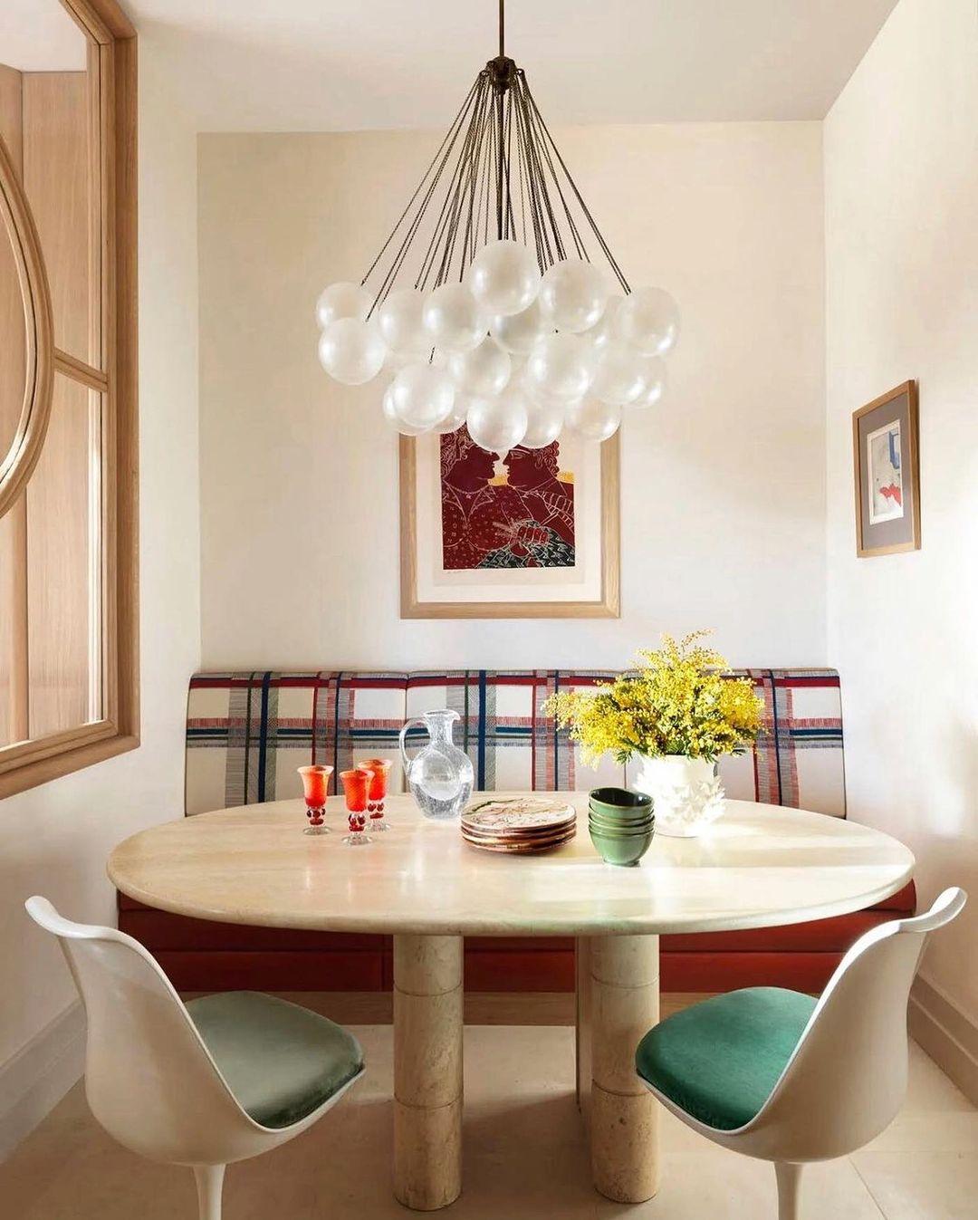 Frosted Glass Orb Chandelier 15.8 in x 33.5 in Indoor Ceiling Light 19-73 Heads Adjustable Modern Dining Room Living Room Pendant Fixture | Thomler