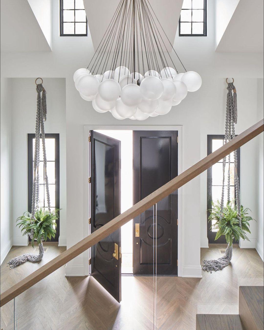 Frosted Glass Orb Chandelier 15.8 in x 33.5 in Indoor Ceiling Light 19-73 Heads Adjustable Modern Dining Room Living Room Pendant Fixture | Thomler