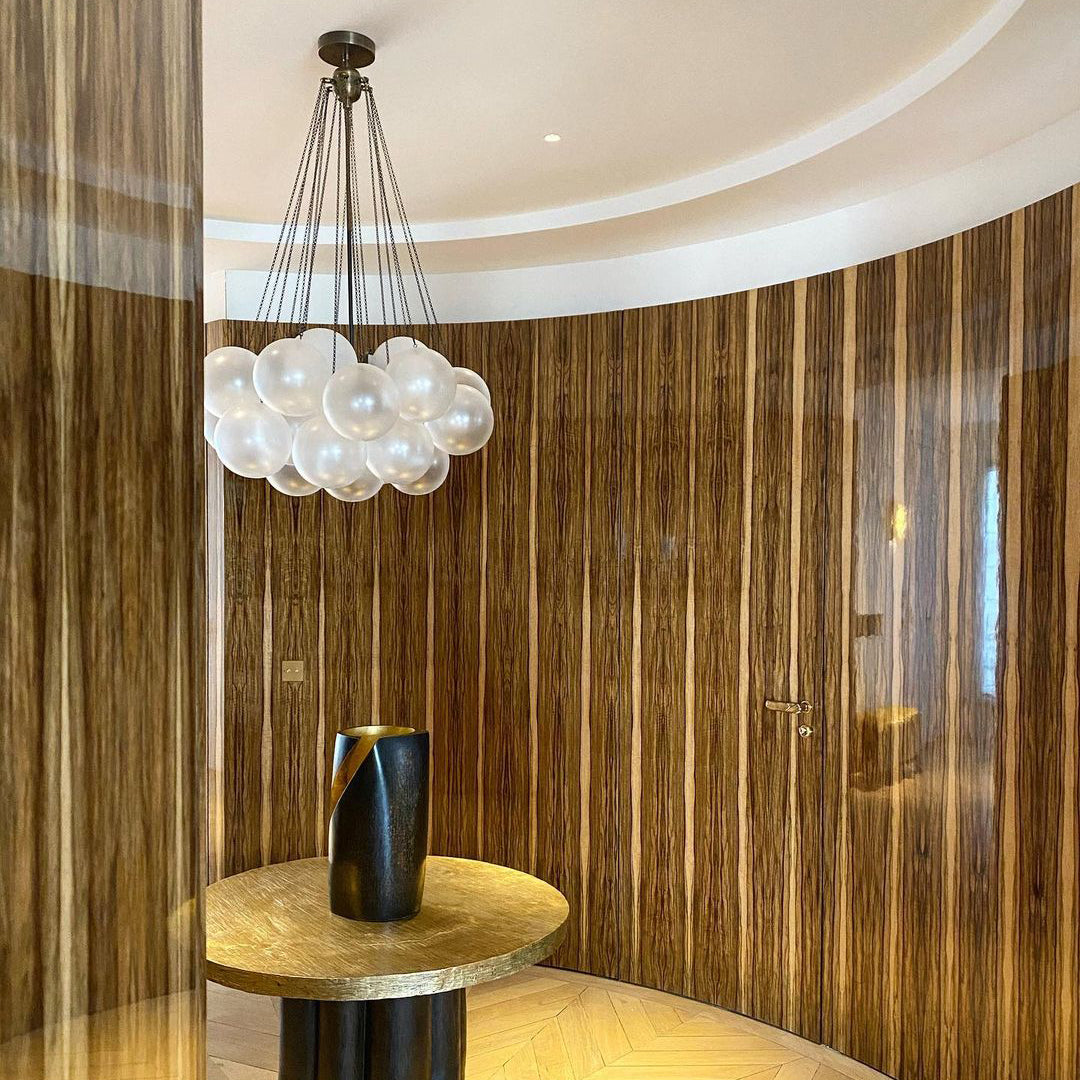Pendant Light Frosted Glass Sphere Cluster Ø 80.0 cm Gold Dining Room Kitchen Island Cloud Chandelier Hanging Ceiling Light | Thomler