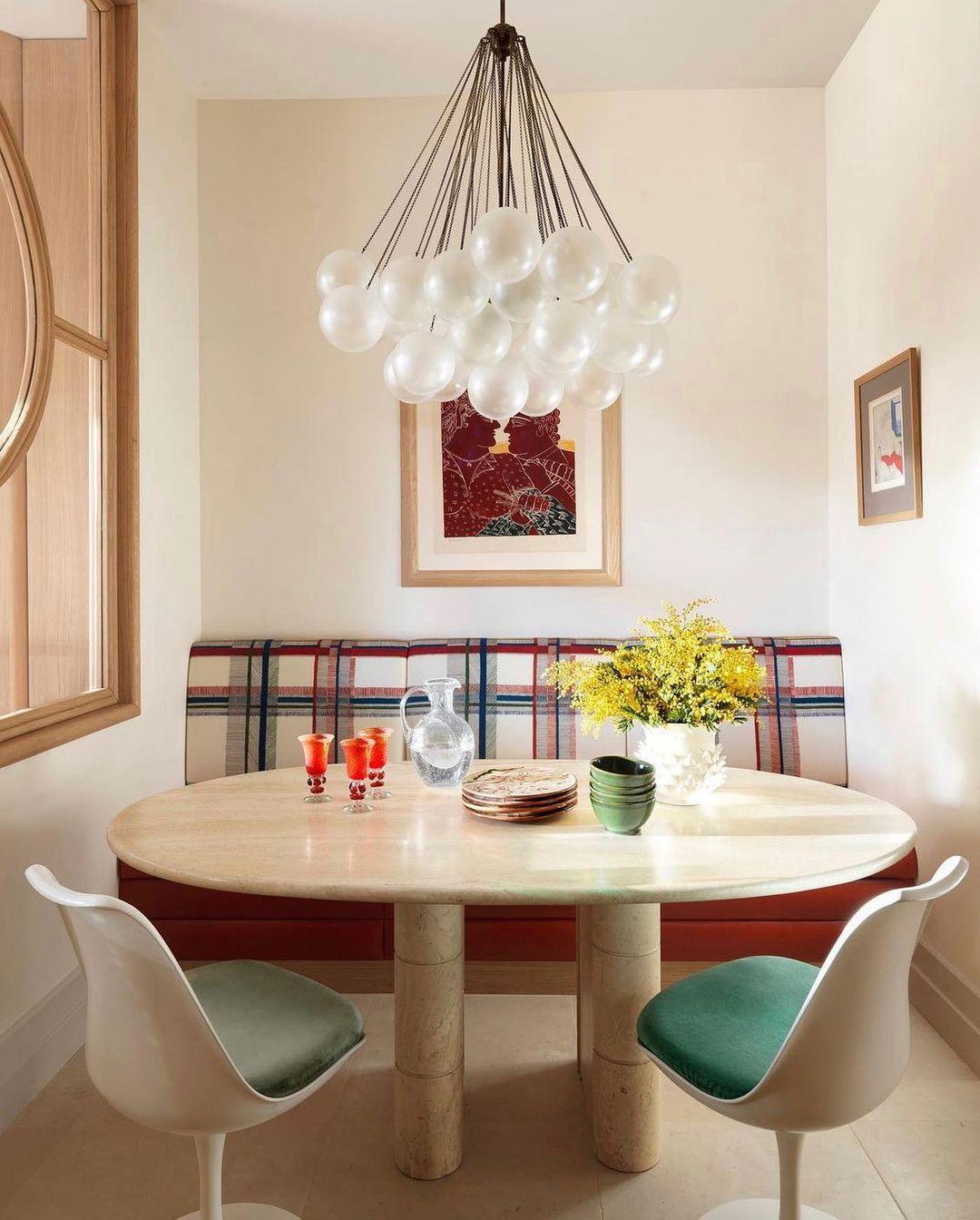 Frosted Glass Orb Chandelier 15.8 in x 33.5 in Indoor Ceiling Light 19-73 Heads Adjustable Modern Dining Room Living Room Pendant Fixture | Thomler
