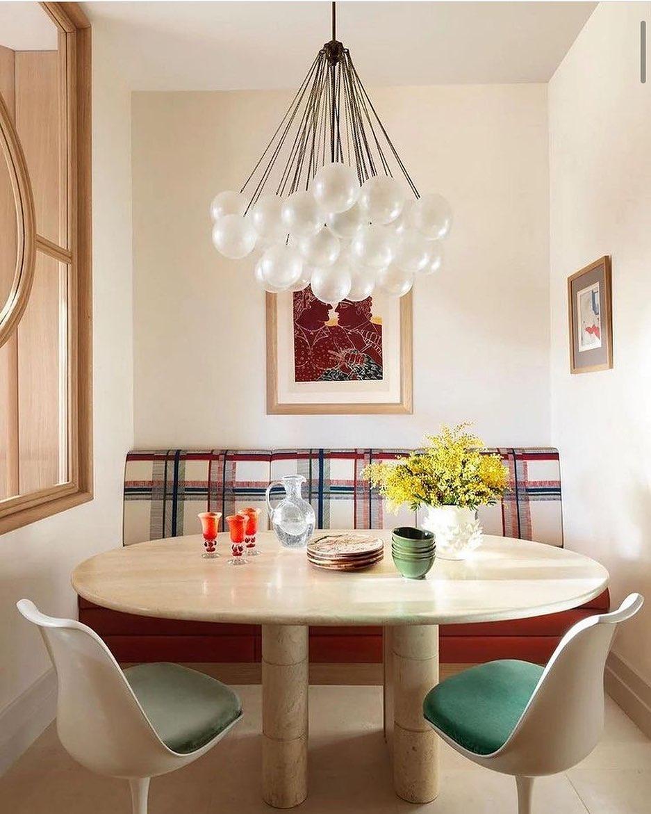Frosted Glass Orb Chandelier 15.8 in x 33.5 in Indoor Ceiling Light 19-73 Heads Adjustable Modern Dining Room Living Room Pendant Fixture | Thomler